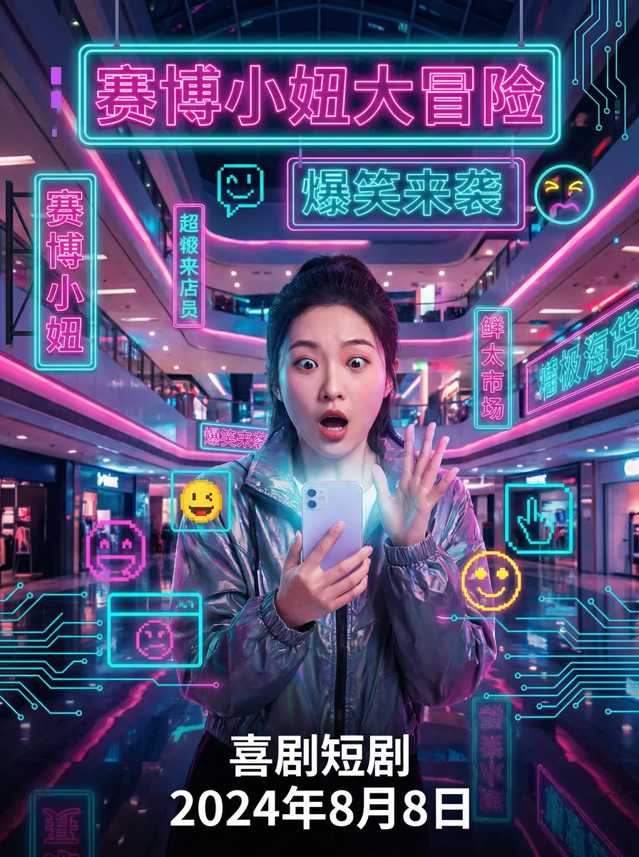 51bl 搞笑喜剧短剧 - 赛博小妞大冒险海报